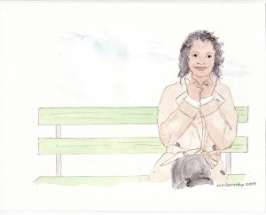 Woman Alone on Bench by Carol Breckenridge