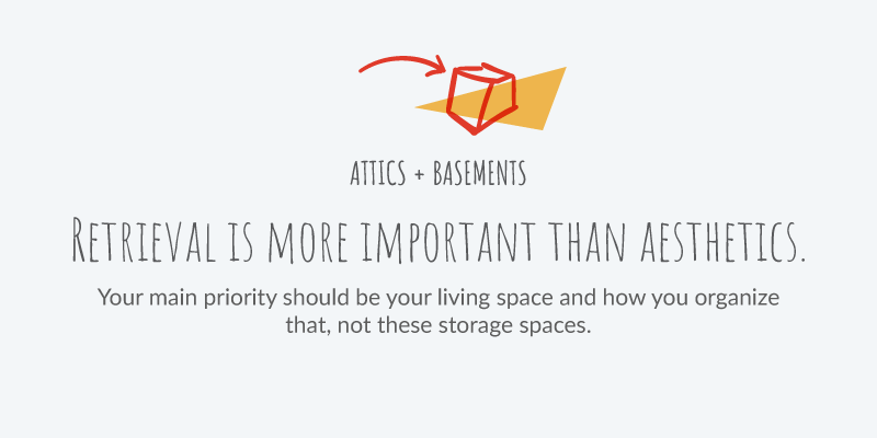 Organizing the basement or attic