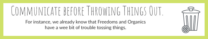 throwing things out