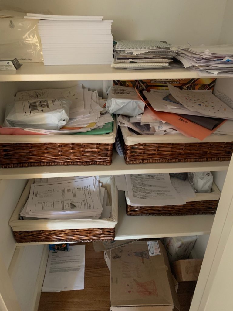 Picture of Piling System in a Closet